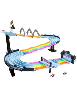 Hot Wheels Mario Kart Rainbow Road Race Track Playset