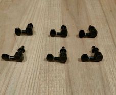 Ibanez RG Series Machine Heads - Black, 6-in-Line Tuning Pegs (Set of 6)
