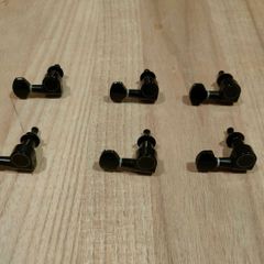 Ibanez RG Series Machine Heads - Black, 6-in-Line Tuning Pegs (Set of 6)