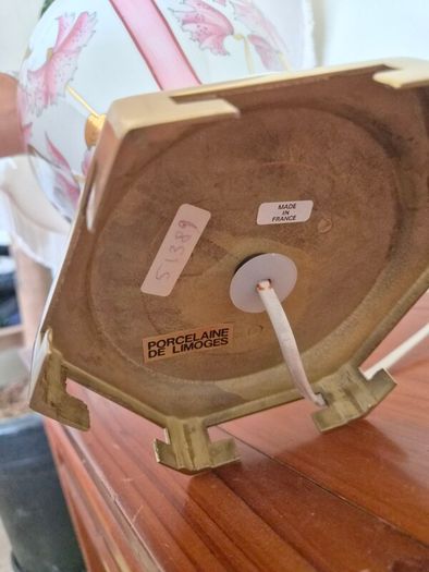 Large Pair of Vintage French Porcelaine de Limoges Drimmer Table Lamps 72cm