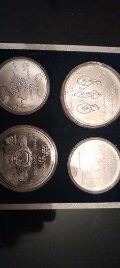 3x Canadian 1976 Montreal Olympics Silver Coins Display boxes