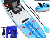 SUP Board Set Stand Up Paddling Board Inflatable Paddling Surfboard Water Sports Kayak Seat Complete Accessory 305 x 76 x 15 cm Up to 110 kg