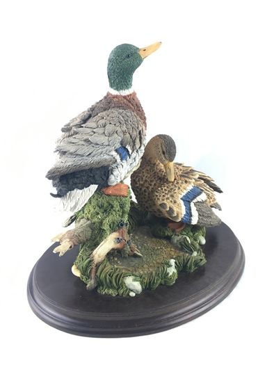Extremely large Mallard ducks sculpture by Country Artists