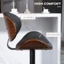 Bar Stool Set, Adjustable Height, Swivel, Faux Leather, Steel Frame, Black, 53 x 50.5 x 112.5 cm Image 4