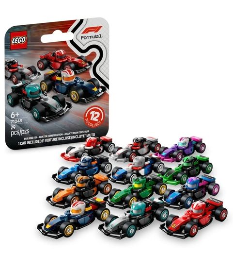 2x Lego 71049 F1 Collectible Race Cars