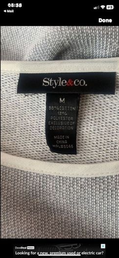 top grey with shirt end style size 12
