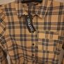 BNWT Boohoo Rouched Fitted Check Shirt Dress Mustard size UK12 EU40 Postage included Image 5
