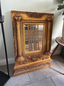 Ornate Gold Gilt Mirror 85 X 59 cm