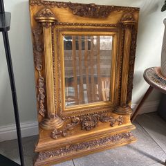 Ornate Gold Gilt Mirror 85 X 59 cm
