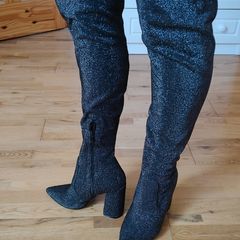 Sexy Black Boots with sparkles