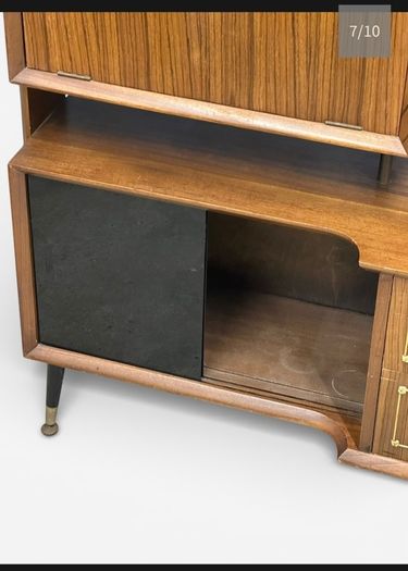 Mid Century Italian Room Divider Bookcase Cocktail Bar