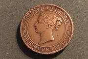 Ceylon Victoria 1870 Large 5 Cents 34 mm