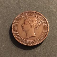 Ceylon Victoria 1870 Large 5 Cents 34 mm
