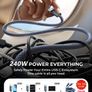 240W USB C to USB C Cable [2-Pack 2m] USB C Charger Cable, Nylon Type C Charger Cable Fast Charging for iPhone 17 16 15 Pro Max, MacBook Pro/Air, iPad Pro, Galaxy S25 S24, Switch 2, Steam Deck Image 6