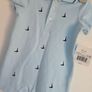 6m, With Tags Little Me Summer Romper Outfit with Boats Image 3