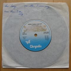 Leo Sayer - More Than I Can Say 7inch Single
