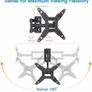 TV Wall Bracket for 13-42 inch TVs, Swivels Tilts TV mount for Flat & Curved TV Image 3