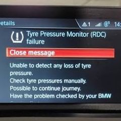 BMW: Remove TPMS Tyre Pressure Monitor RDC Failure Message