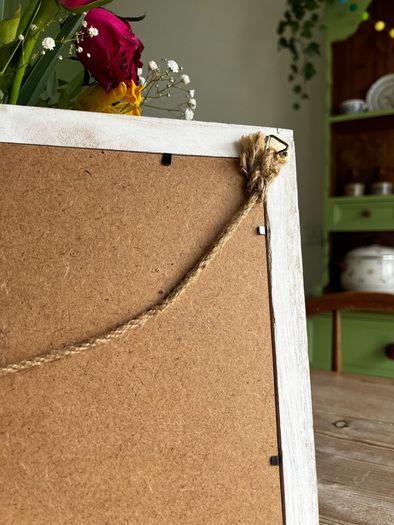 Vintage Embroidered Gingham Picture Frame