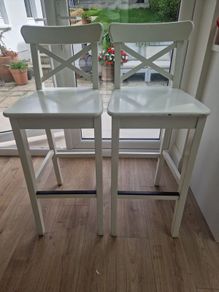 Ikea INGOLF stools pair