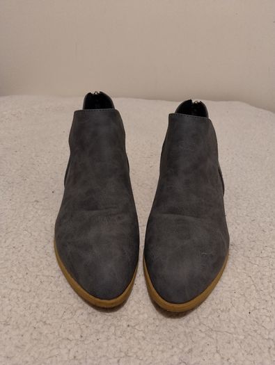 Grey Suede Ankle Boots