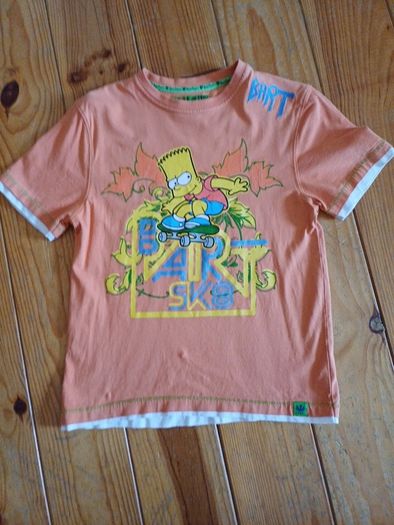 Age 9-10 Orange Bart Simpson Teeshirt