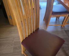 6 solid oak dining chairs