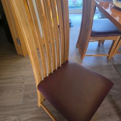6 solid oak dining chairs
