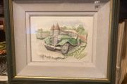 3d vintage car framed picture free postage