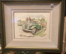 3d vintage car framed picture free postage