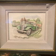 3d vintage car framed picture free postage