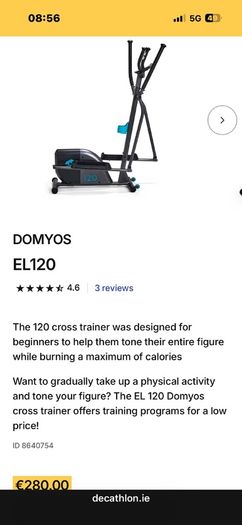 Cross trainer Decathlon Domyos EL120