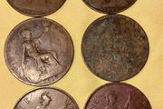 Vintage Great Britain Pre Decimal Penny Coins 1916 to 1967