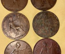 Vintage Great Britain Pre Decimal Penny Coins 1916 to 1967