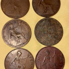 Vintage Great Britain Pre Decimal Penny Coins 1916 to 1967