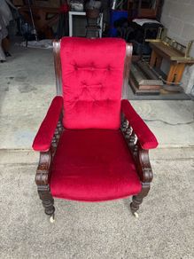 Antique Mahogany Framed Arm Chair