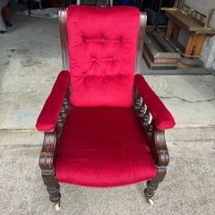 Antique Mahogany Framed Arm Chair