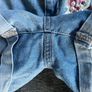 Monday Denim Shorts XS Embroidered Floral & Bird Design Image 7
