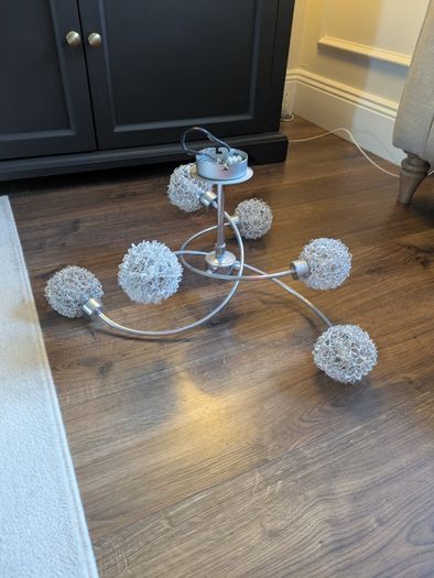 Set of Two Statement Pendant Lights, Large & Small