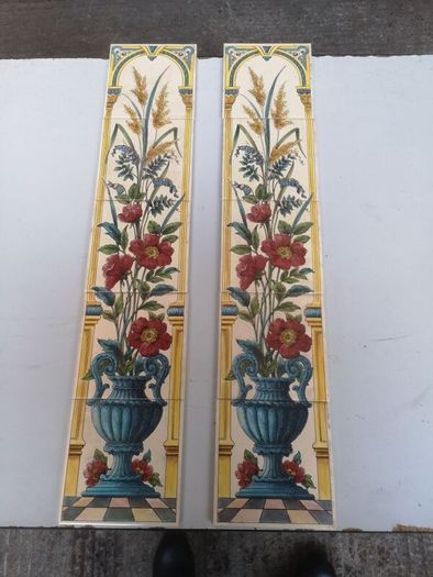 art nouveau style wall tiles