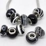 Pandora Style Black Glass Lampwork Beads Image 2