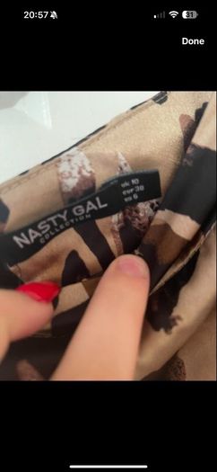 Ladies nasty gal leopard skirt