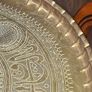 Middle Eastern Extra Large Brass Tray Arabic Calligraphy with Fine Incised Engravings Image 5