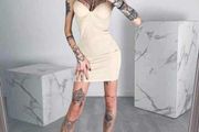 Mingue cream dress