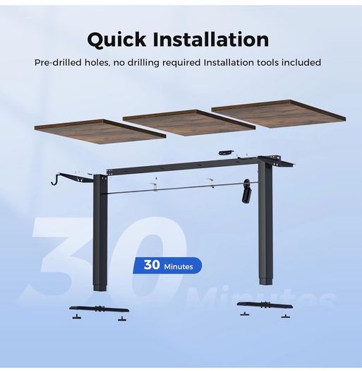 Electric Standing Desk, 120 x 60 cm Height Adjustable Sit Stand Desks
