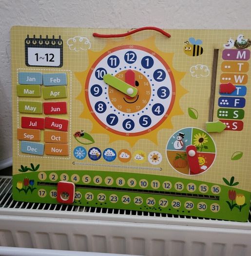 Kids Educational Learning Board Set Time & Calendar