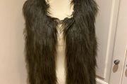 Papaya Weekend size 8 dark green faux fur gilet - new