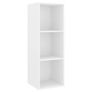 2 Piece TV Cabinet Set White Chipboard Image 2