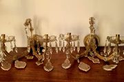 Vintage French glass wall light sconces