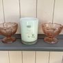 Pair of Vintage Peach Pressed Glass Sundae Dishes 1930s Image 2